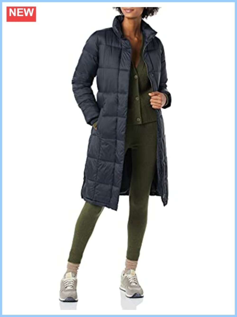Women's Lightweight Quilted Long Puffer Winter Coat Warm Essential Layer